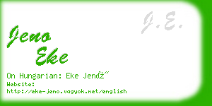 jeno eke business card